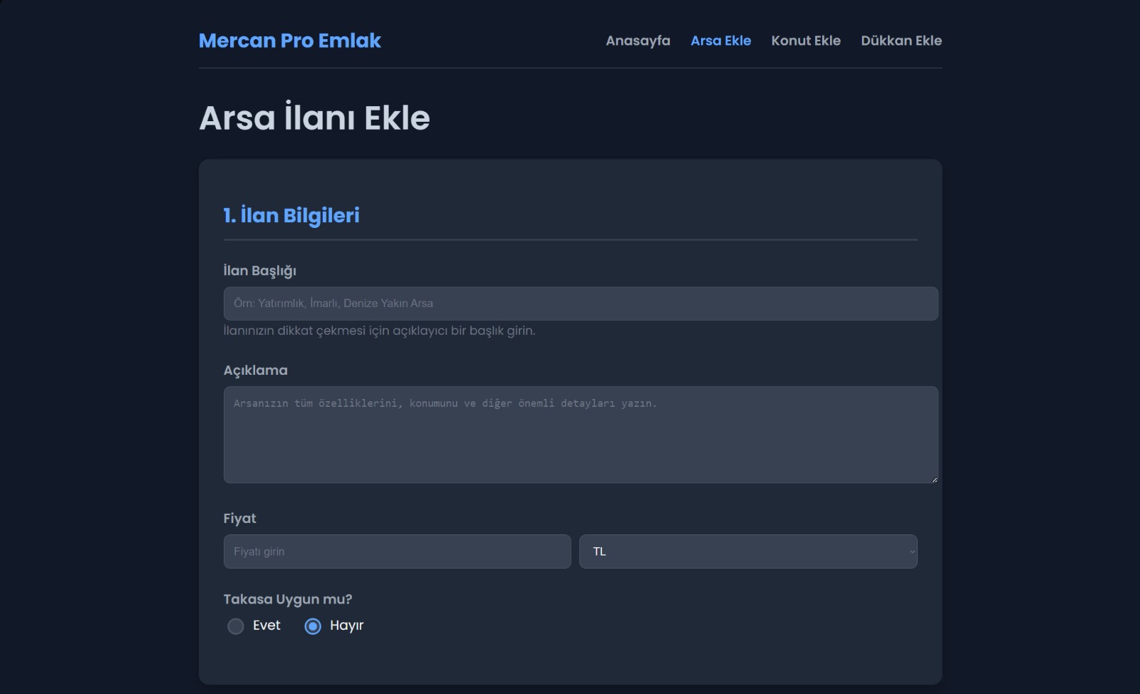 [Proje arayüzünden bir görsel]